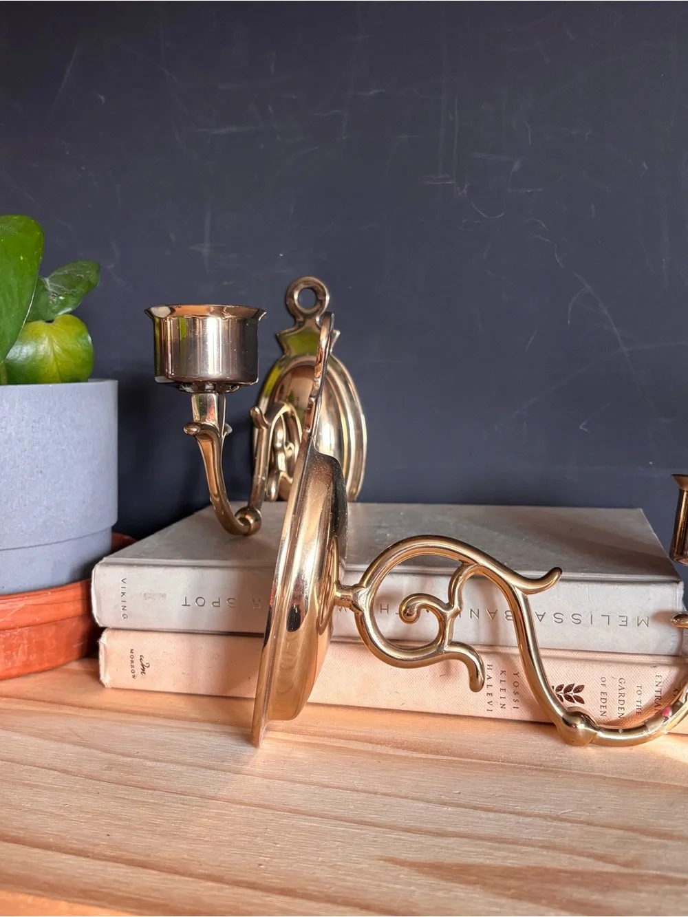 Vintage Brass Wall Sconces - Gold Finish